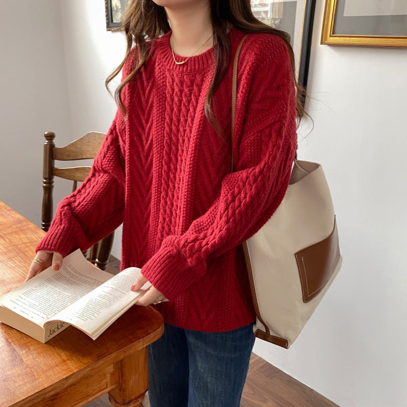 Women's Heavy Cable Knit Sweater