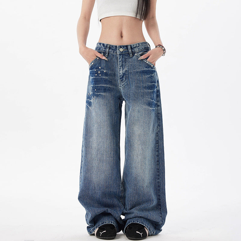 Women's Retro Wide- Leg Jeans