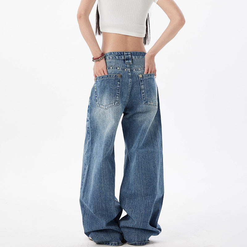 Women's Retro Wide- Leg Jeans