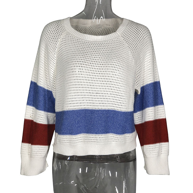 Women's Color Block Relaxed Knit Sweater
