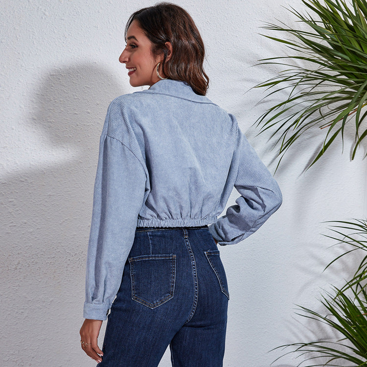Women's Cropped Corduroy Jacket