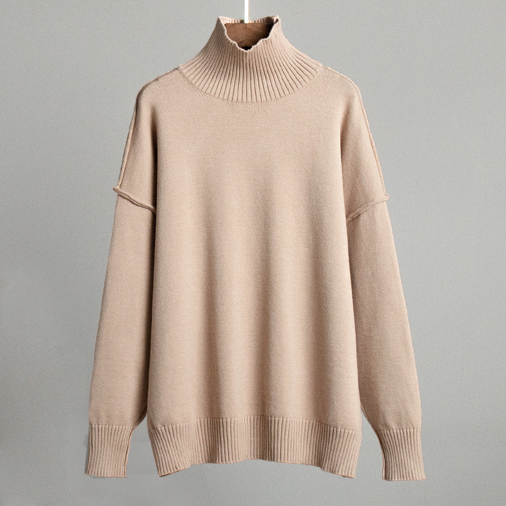 Women's Relaxed High- Neck Sweater