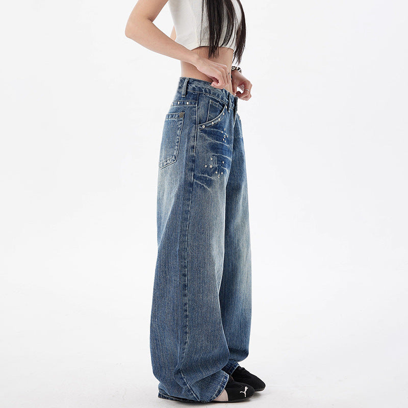Women's Retro Wide- Leg Jeans