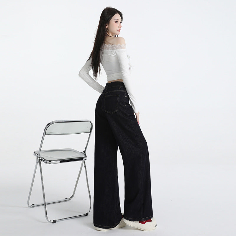 Women's Dark Wash Wide- Leg Jeans