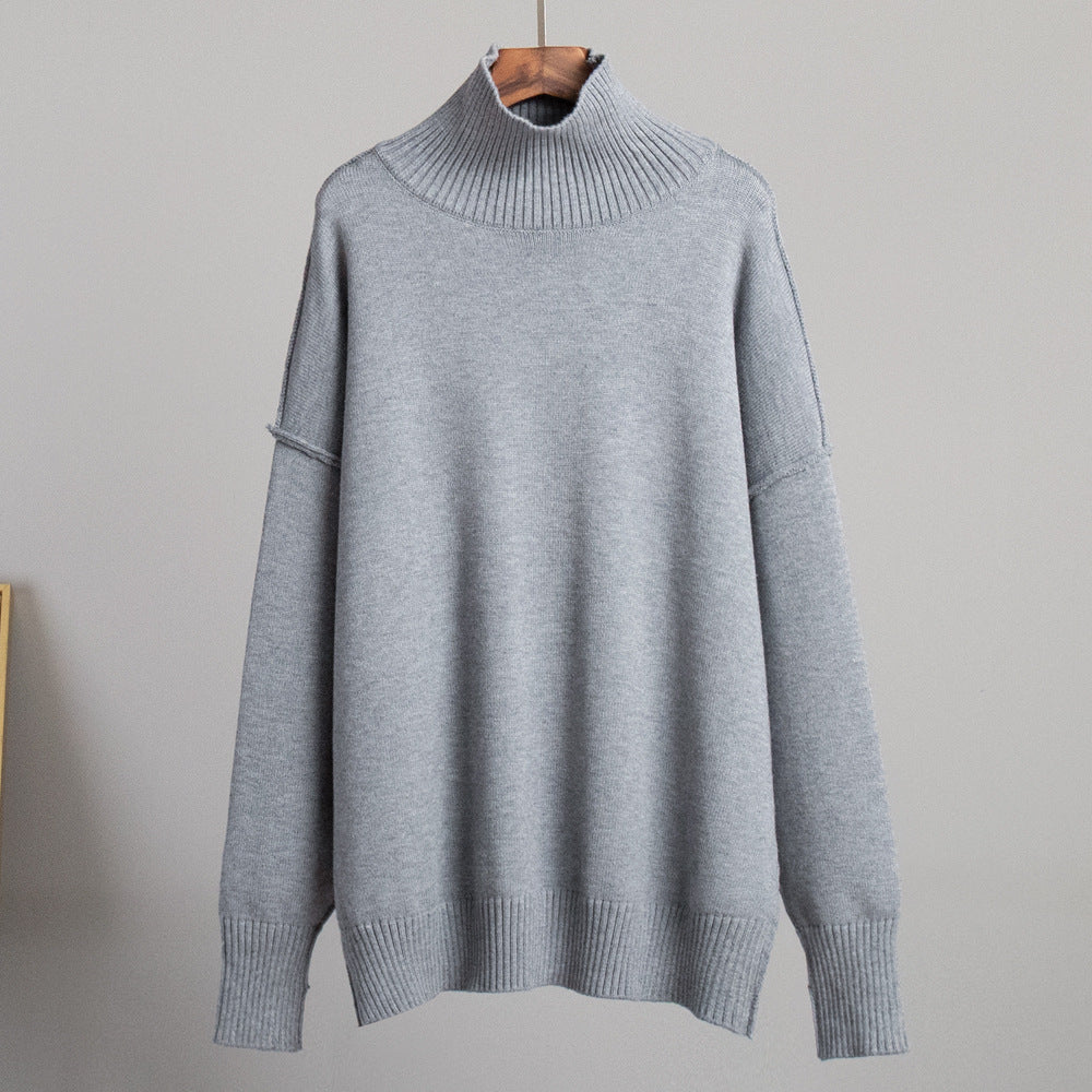 Women's Relaxed High- Neck Sweater
