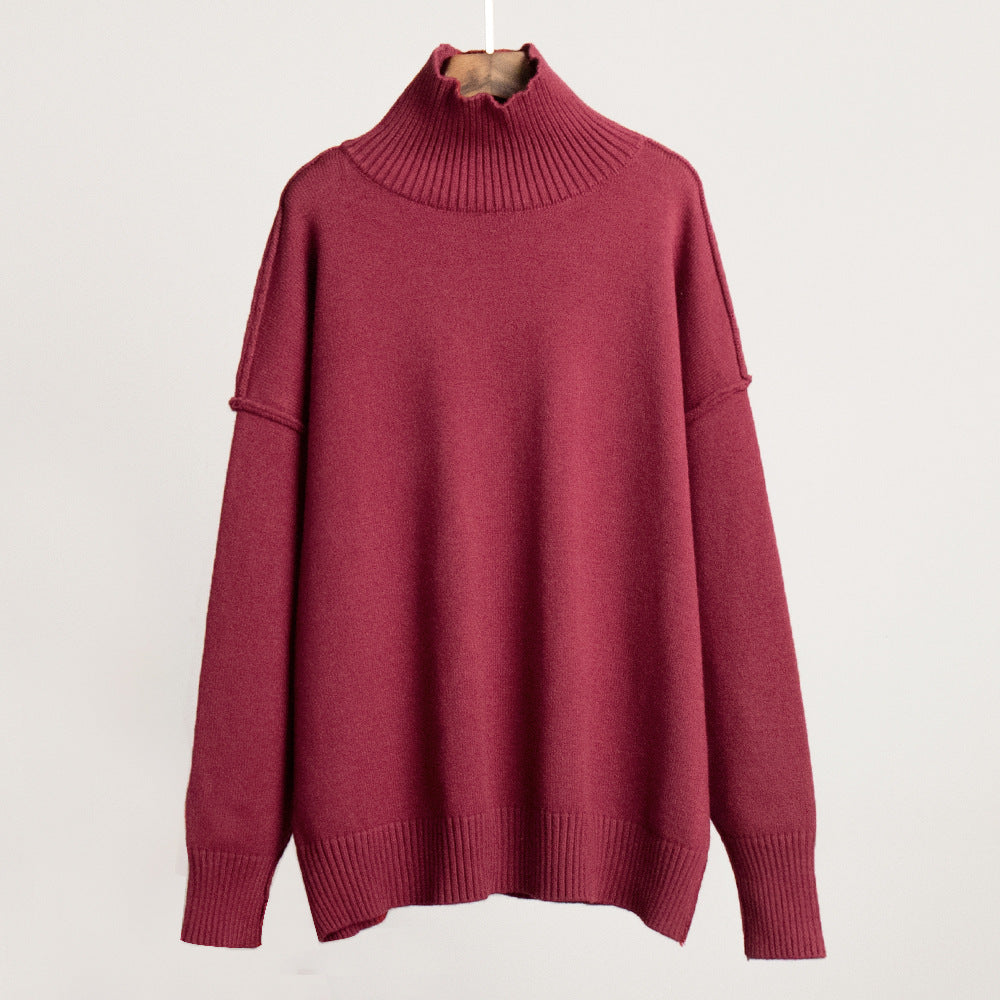 Women's Relaxed High- Neck Sweater