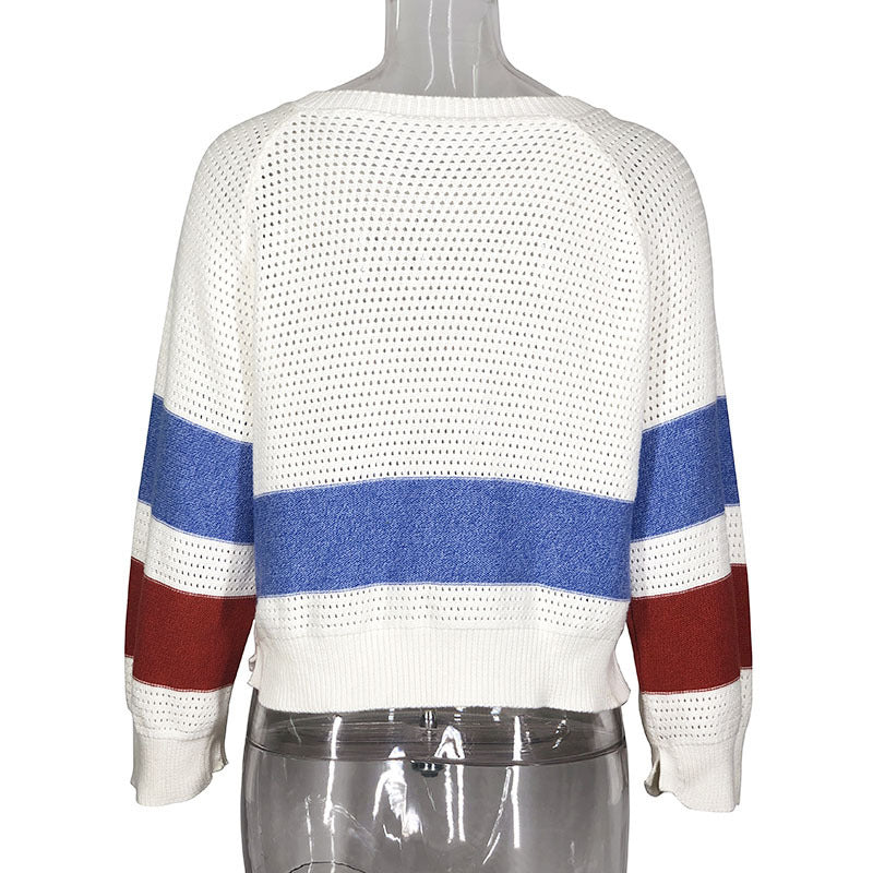 Women's Color Block Relaxed Knit Sweater