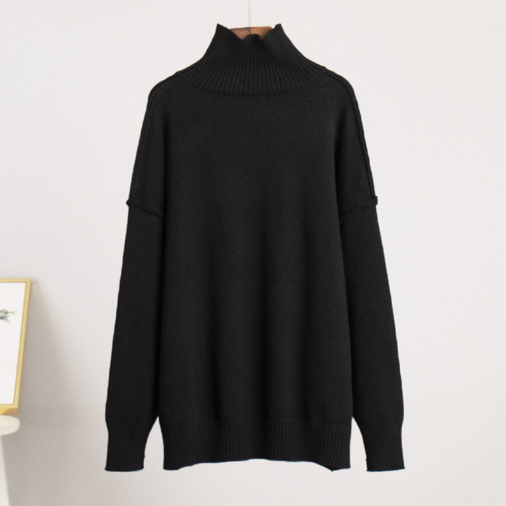 Women's Relaxed High- Neck Sweater