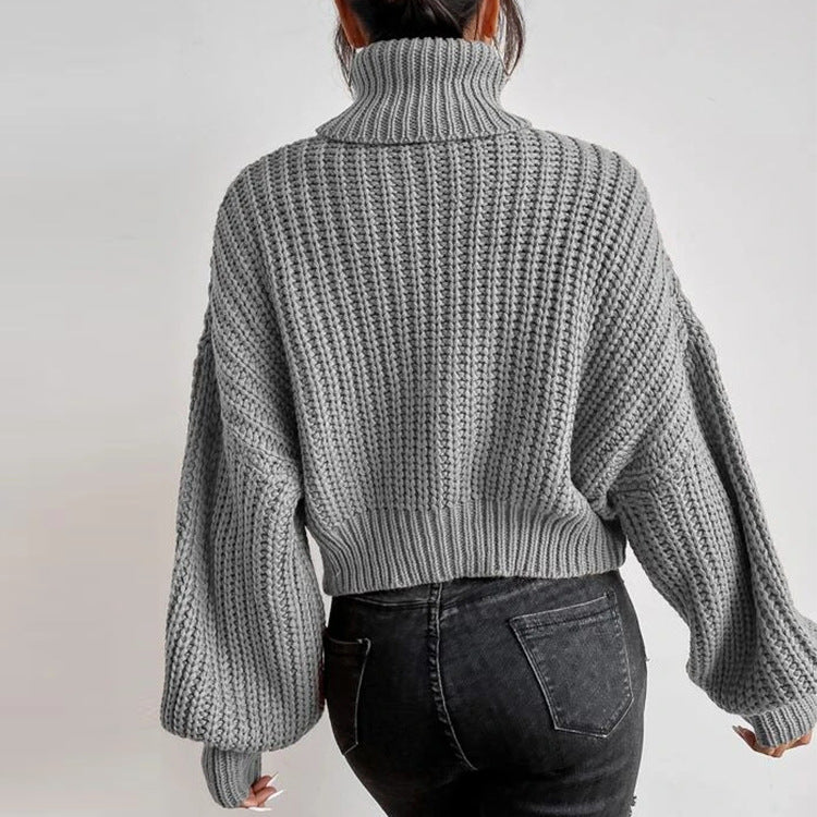 Women's Loose Knit Turtleneck Sweater